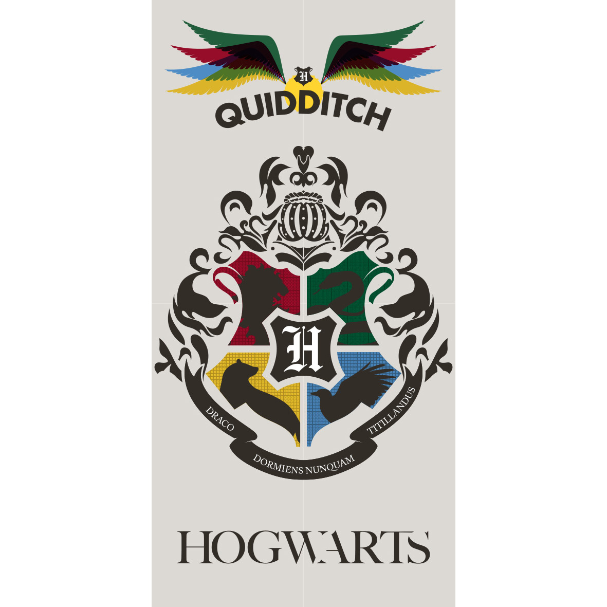 Harry Potter Beach towel Quidditch - 70 x 140 cm - Multi