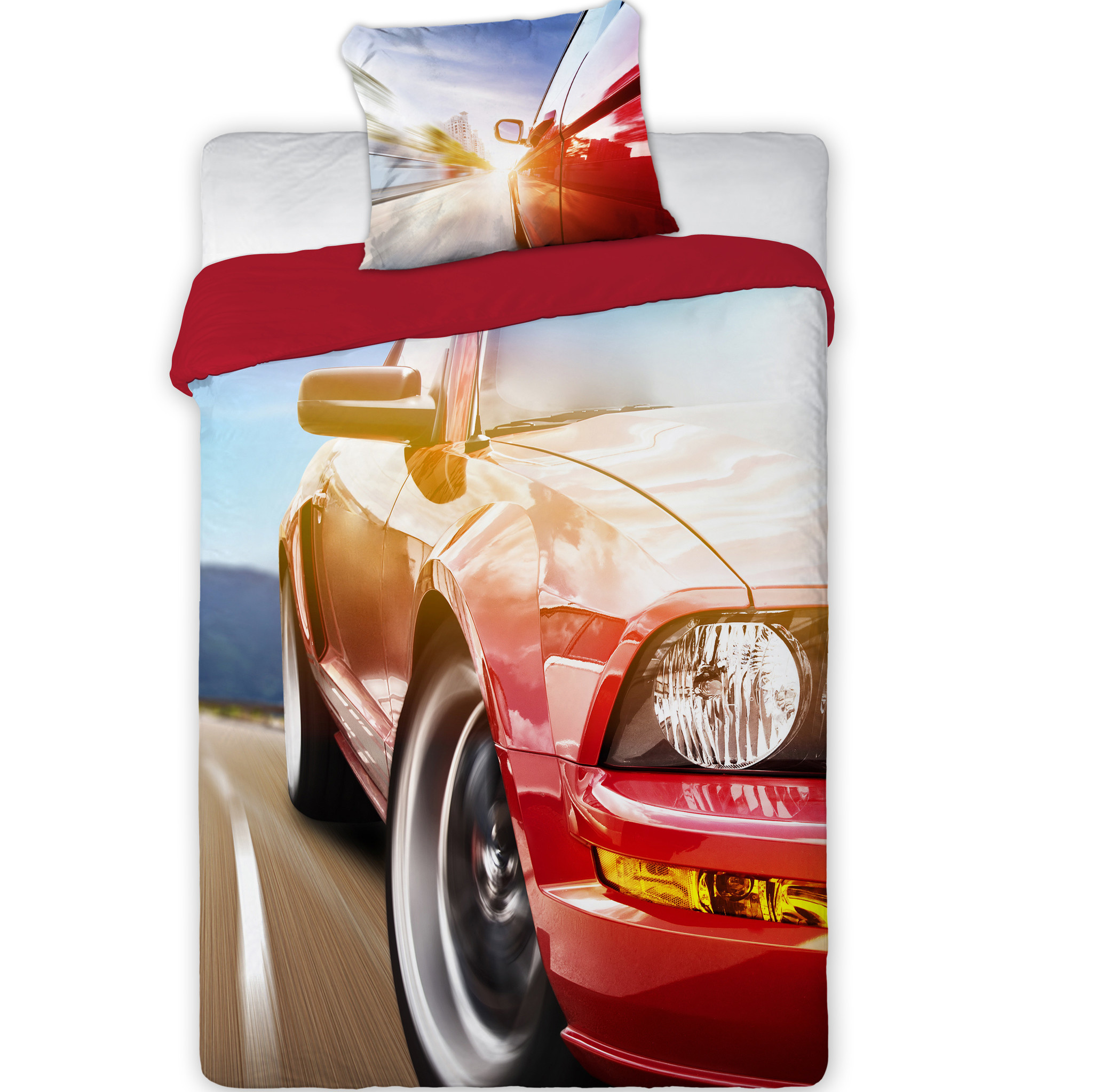 Turbo Car Duvet cover - Single - 140 x 200 cm - Multi