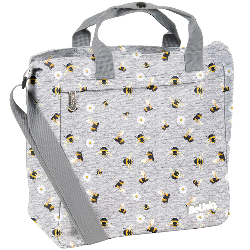 BeUniq Shoulder bag Bees - 32 x 30 x 13 cm - Gray