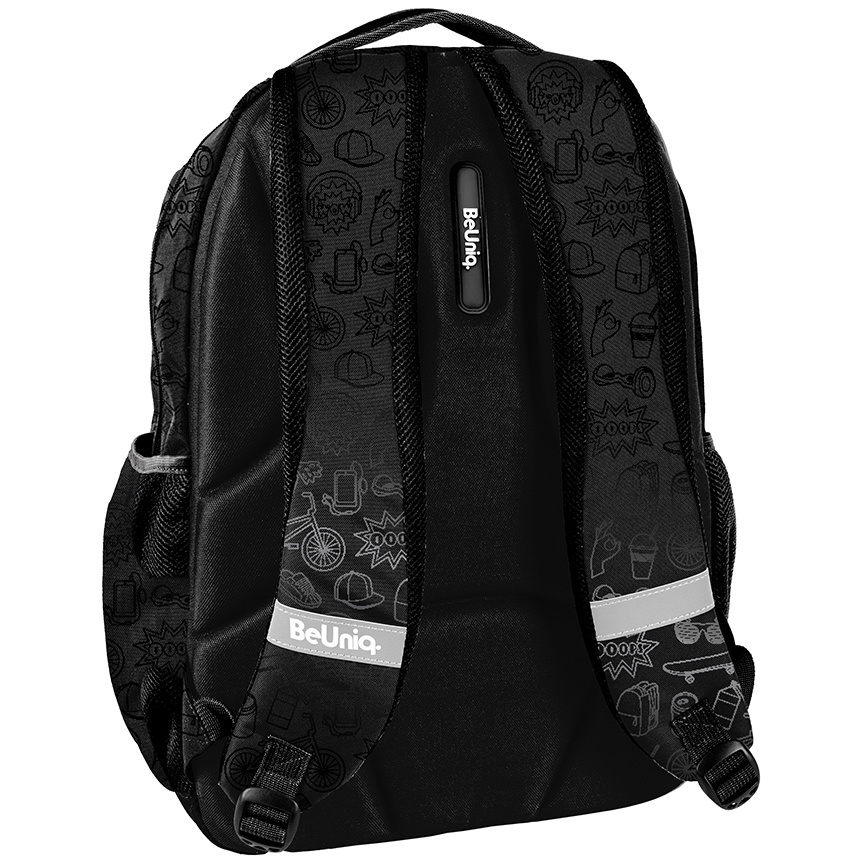 BeUniq Backpack Drawings - 49 x 33 x 20 cm - Black