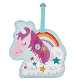 Floss & Rock Luggage Label Unicorn - 12.5 x 12.5 cm - With name tag