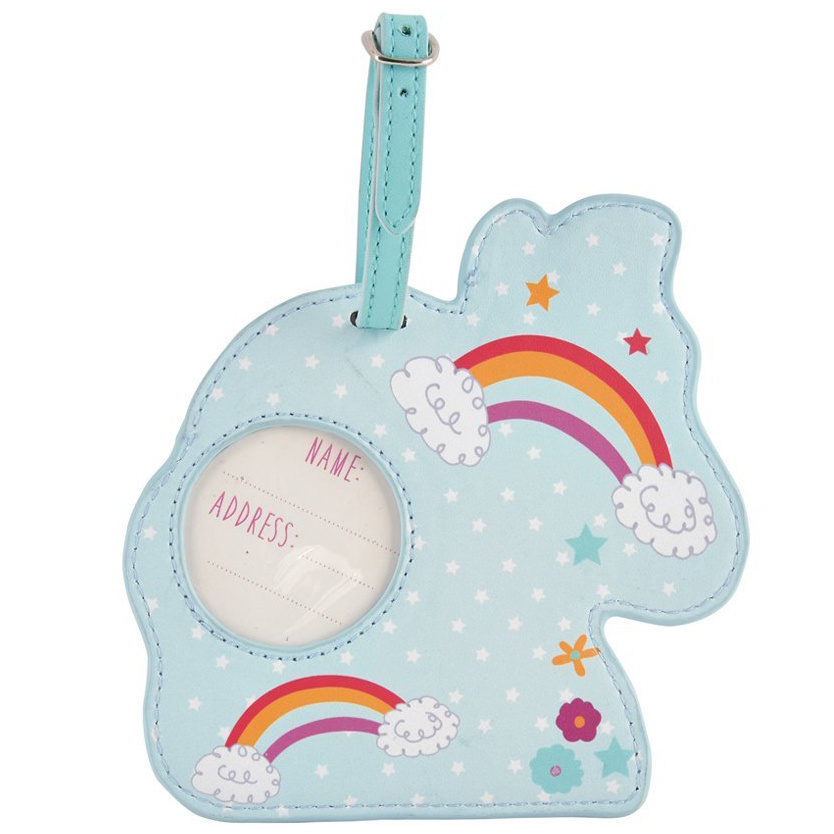 Floss & Rock Luggage Label Unicorn - 12.5 x 12.5 cm - With name tag