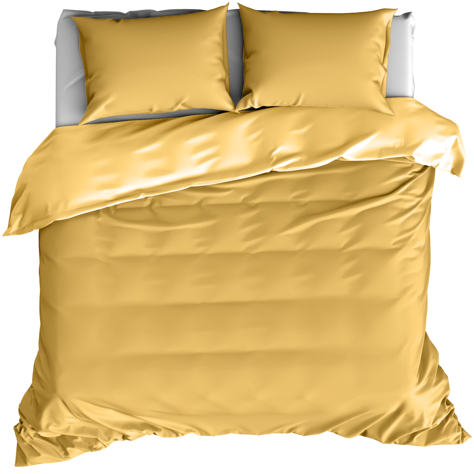 De Witte Lietaer Duvet cover Cotton Satin Olivia - Double - 200 x 200/220 cm - Yellow