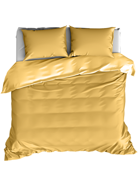 De Witte Lietaer Duvet cover Cotton Satin Olivia Golden Yellow 240 x 220 cm