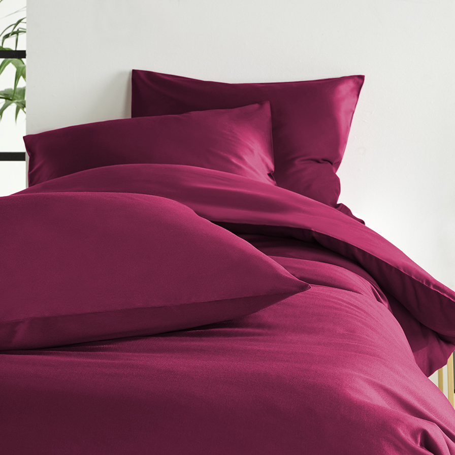 De Witte Lietaer Duvet cover Cotton Satin Olivia - Hotel size - 260 x 240 cm - Red