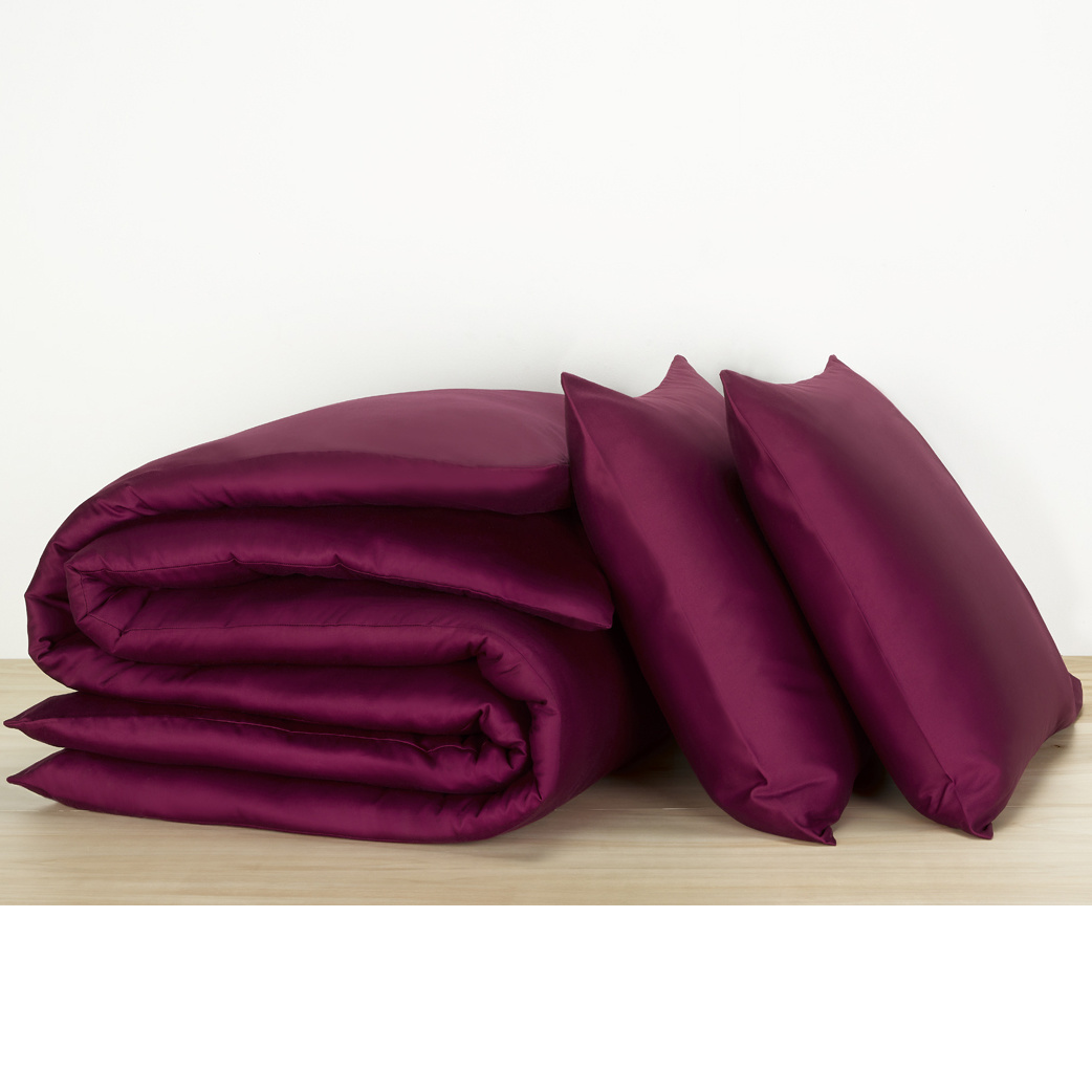 De Witte Lietaer Duvet cover Cotton Satin Olivia - Hotel size - 260 x 240 cm - Red