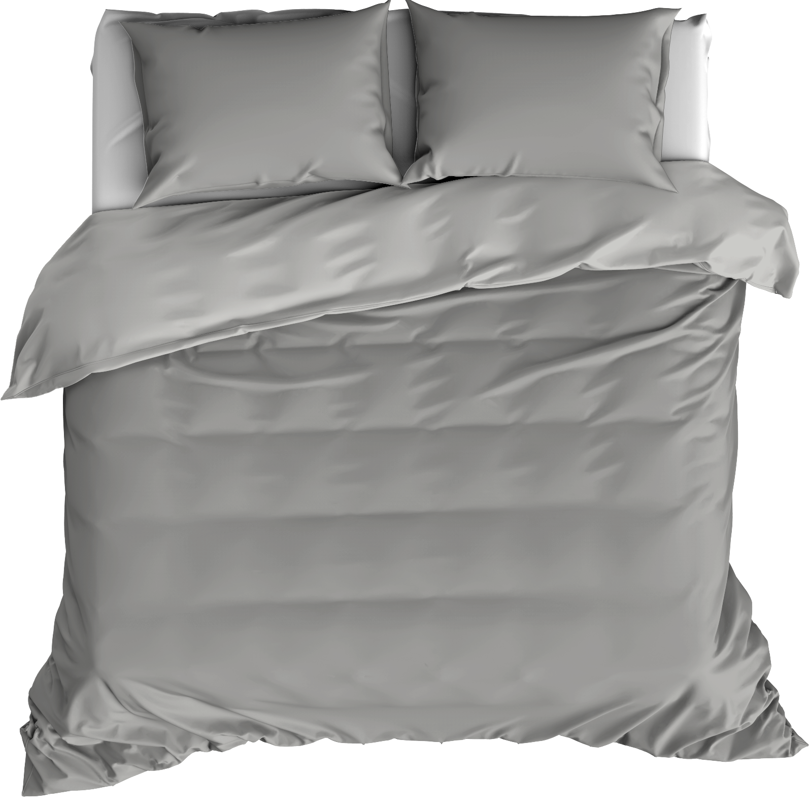 De Witte Lietaer Duvet cover Cotton Satin Olivia - Double - 200 x 200/220 cm - Gray