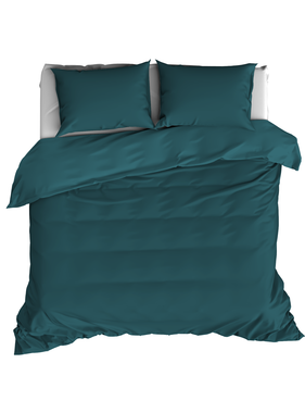 De Witte Lietaer Duvet cover Cotton Satin Olivia Lake Green 200 x 200/220 cm