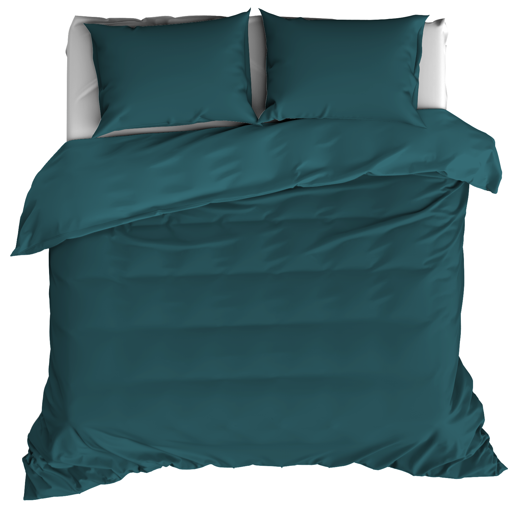 De Witte Lietaer Duvet cover Cotton Satin Olivia - Double - 200 x 200/220 cm - Green