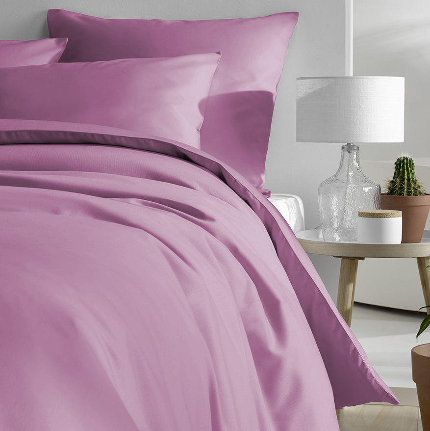 De Witte Lietaer Duvet cover Cotton Satin Olivia - Single - 140 x 200/220 cm - Pink