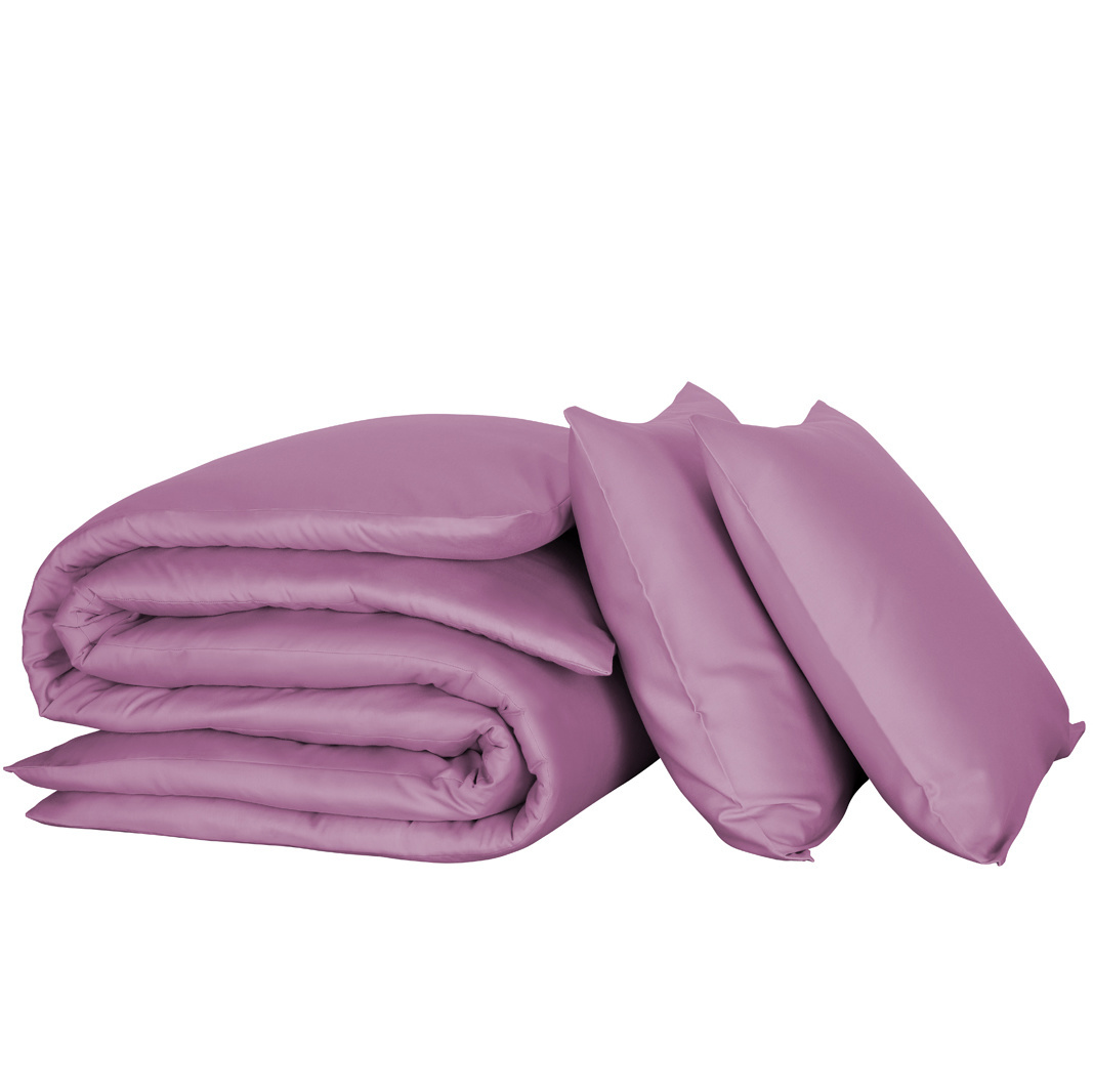 De Witte Lietaer Duvet cover Cotton Satin Olivia - Lits Jumeaux - 240 x 220 cm - Pink