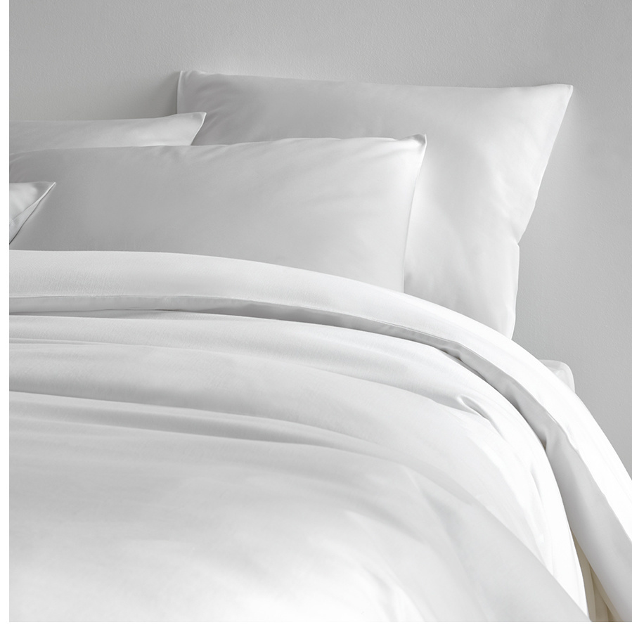 De Witte Lietaer Duvet cover Cotton Satin Olivia - Lits Jumeaux - 240 x 220 cm - White