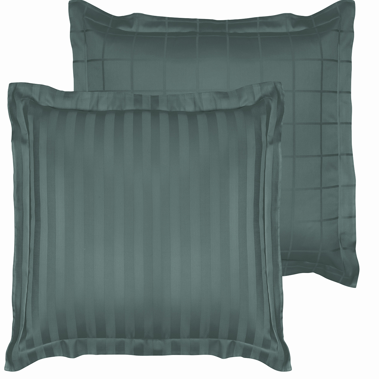 De Witte Lietaer Dekbedovertrek Katoen Satijn Zygo - Lits Jumeaux - 240 x 220 cm - Groen