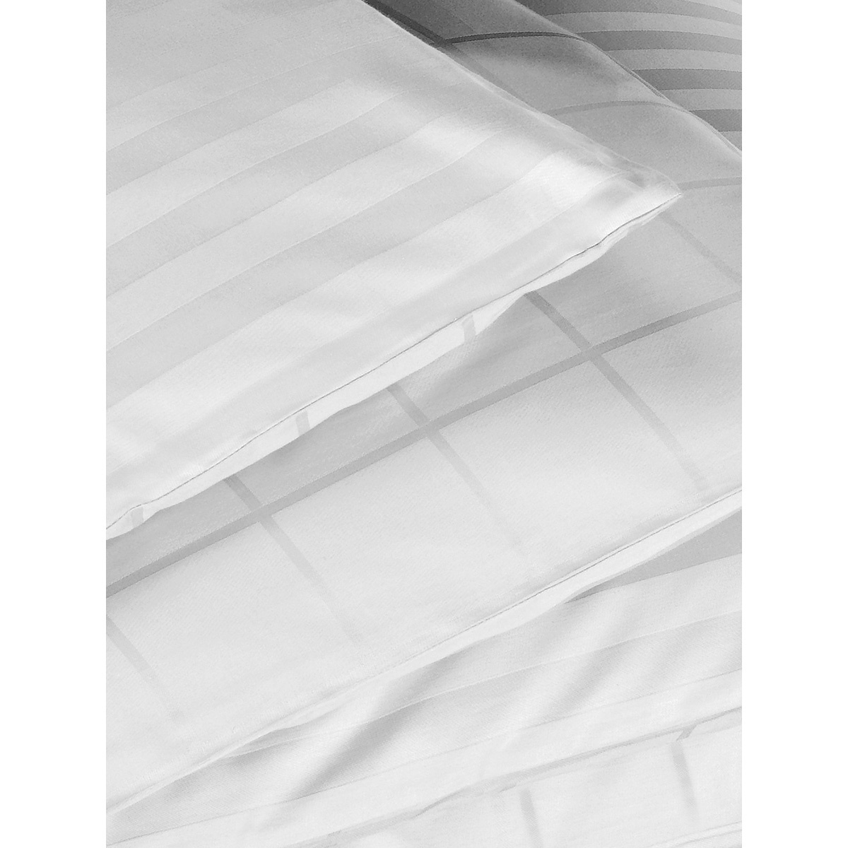 De Witte Lietaer Duvet cover Cotton Satin Zygo - Lits Jumeaux - 240 x 220 cm - White