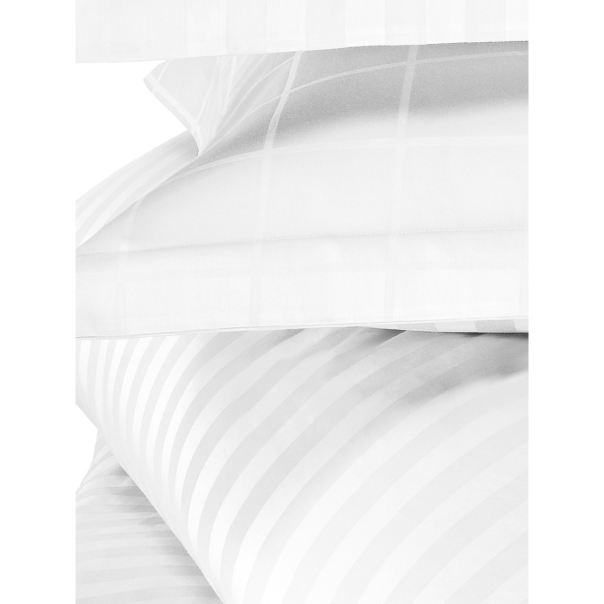 De Witte Lietaer Duvet cover Cotton Satin Zygo - Lits Jumeaux - 240 x 220 cm - White