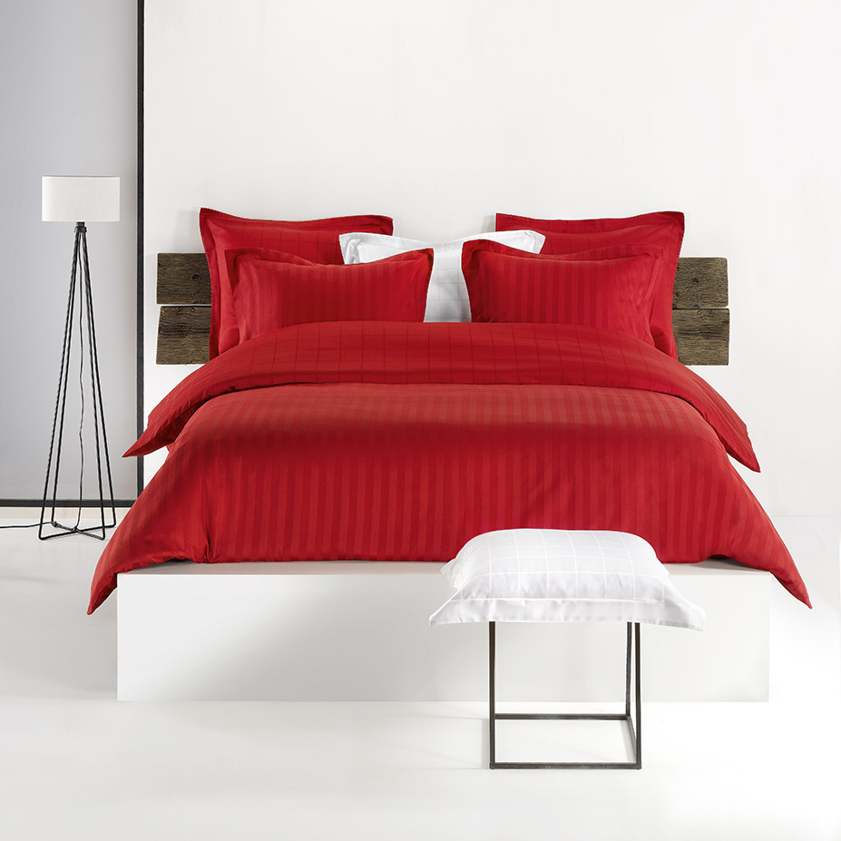 De Witte Lietaer Duvet cover Cotton Satin Zygo - Double - 200 x 220 cm - Red