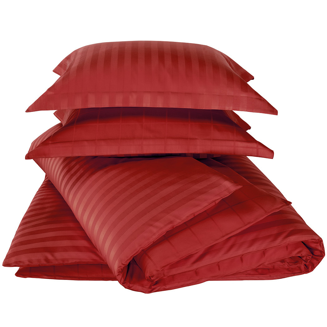 De Witte Lietaer Dekbedovertrek Katoen Satijn Zygo - Hotelmaat - 260 x 240 cm - Rood