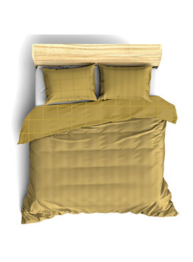 De Witte Lietaer Duvet cover Cotton Satin Zygo Ocher 200 x 220 cm