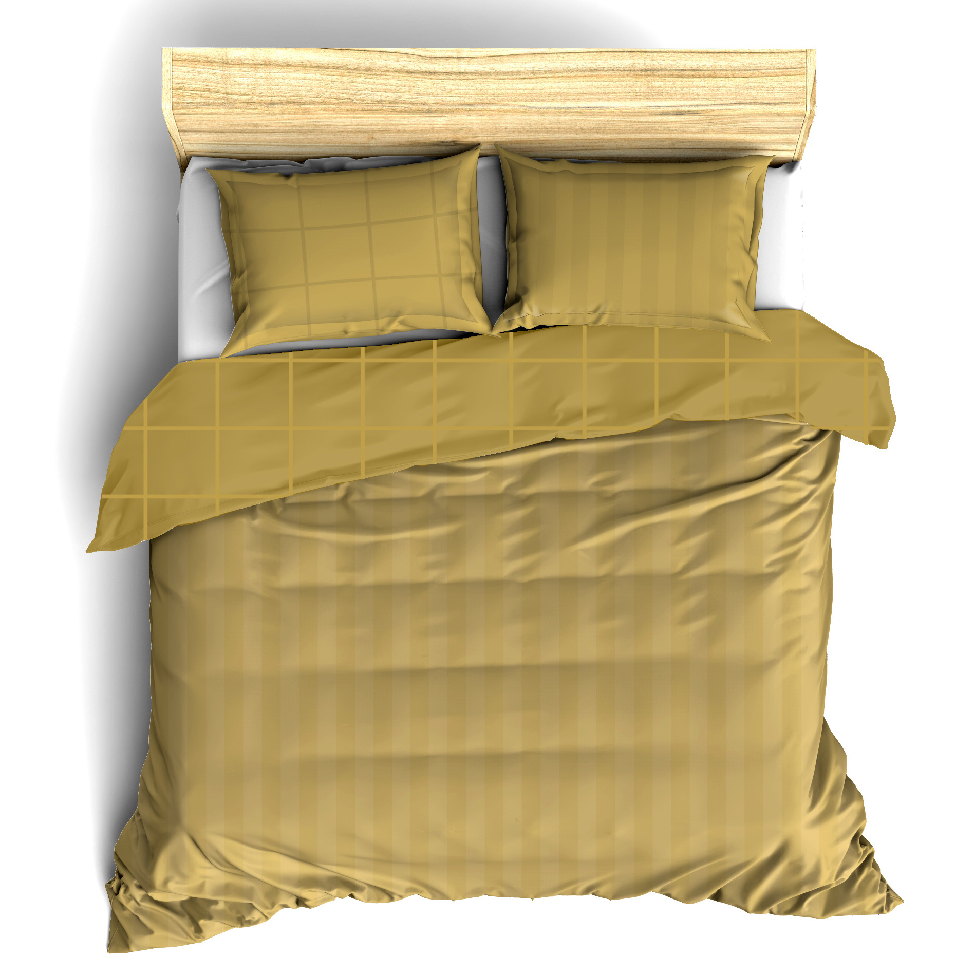 De Witte Lietaer Duvet cover Cotton Satin Zygo - Double - 200 x 220 cm - Yellow