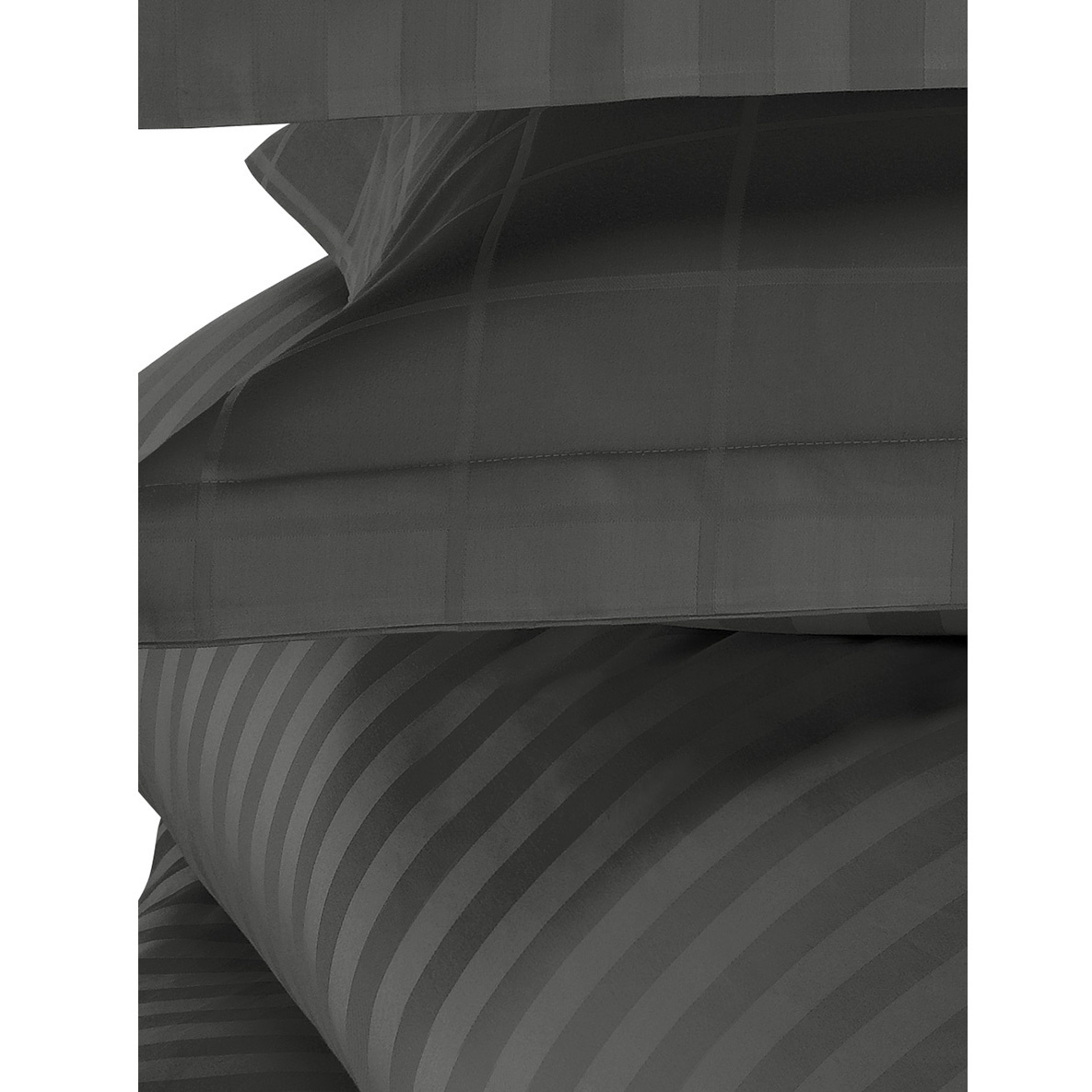 De Witte Lietaer Dekbedovertrek Katoen Satijn Zygo - Lits Jumeaux - 240 x 220 cm - Zwart