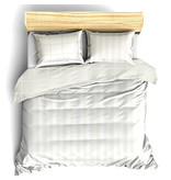 De Witte Lietaer Duvet cover Cotton Satin Zygo - Lits Jumeaux - 240 x 220 cm - Ivory