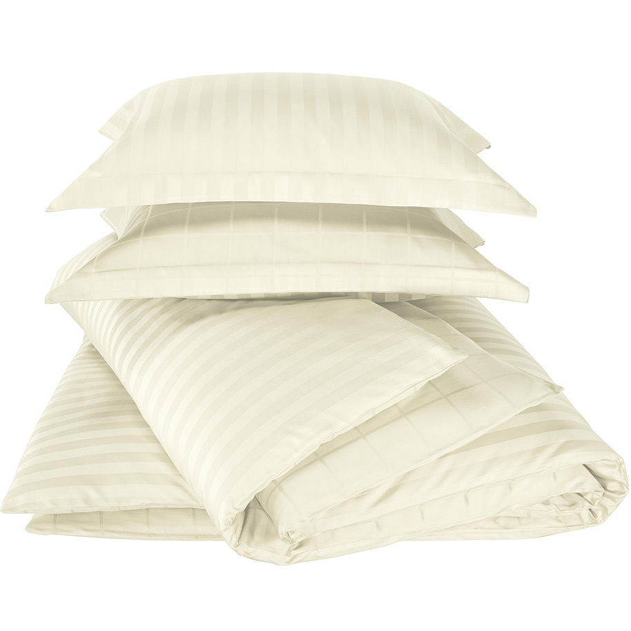 De Witte Lietaer Duvet cover Cotton Satin Zygo - Lits Jumeaux - 240 x 220 cm - Ivory