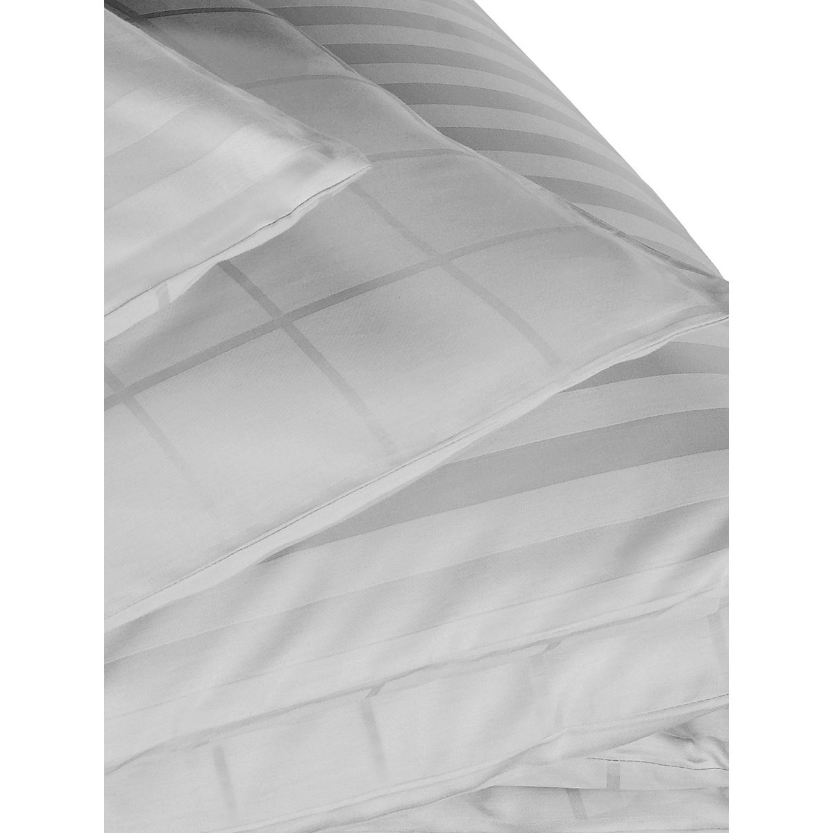 De Witte Lietaer Dekbedovertrek Katoen Satijn Zygo - Eenpersoons - 140 x 220 cm - Zilver
