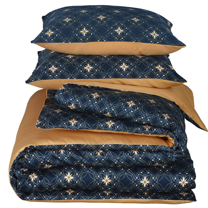 De Witte Lietaer Duvet cover Cotton Satin Alice - Lits Jumeaux - 240 x 220 cm - Blue