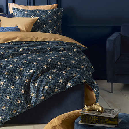 De Witte Lietaer Duvet cover Cotton Satin Alice - Lits Jumeaux - 240 x 220 cm - Blue