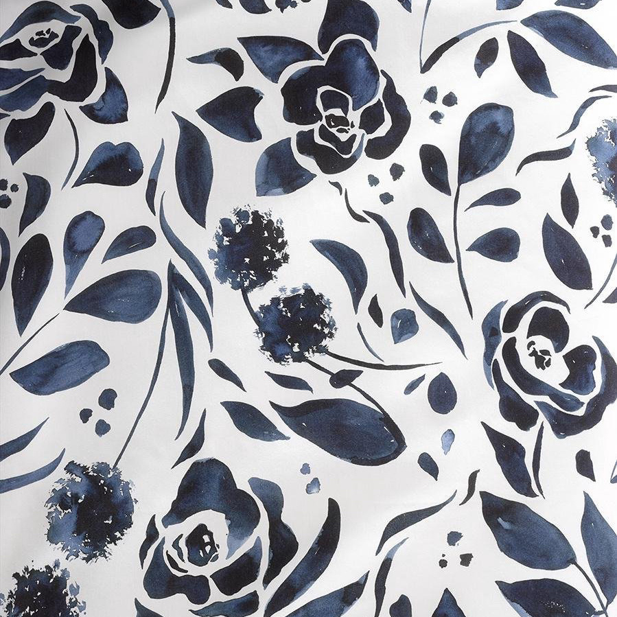 De Witte Lietaer Duvet cover Meadow 100% cotton satin Mood indigo 140x220 + 60x70