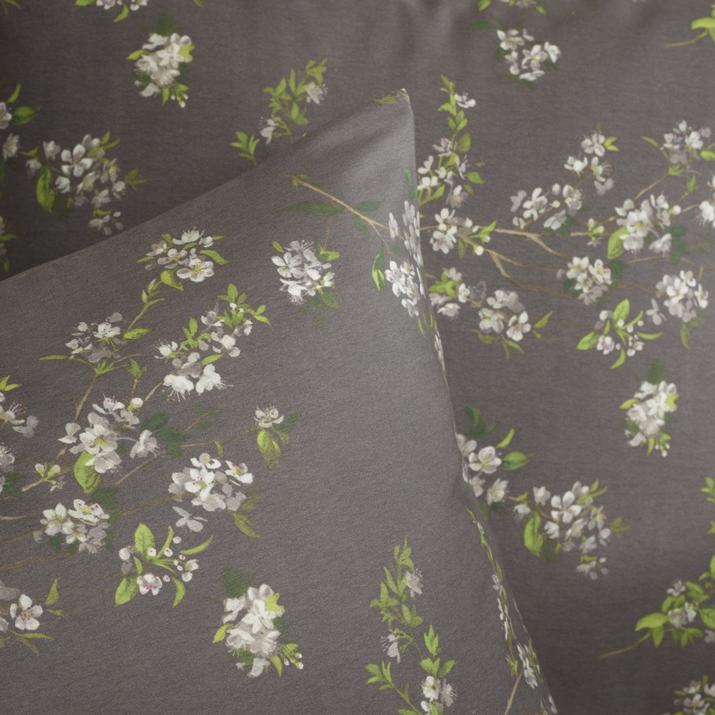 De Witte Lietaer Dekbedovertrek Jasmin 100% katoen satijn castlerock 140x220 + 60x70