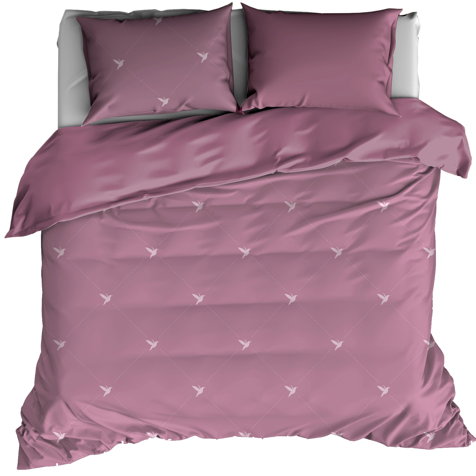 De Witte Lietaer Dekbedovertrek Piper 100% katoen Flanel Lilac 240x220 + 60x70 (2st)