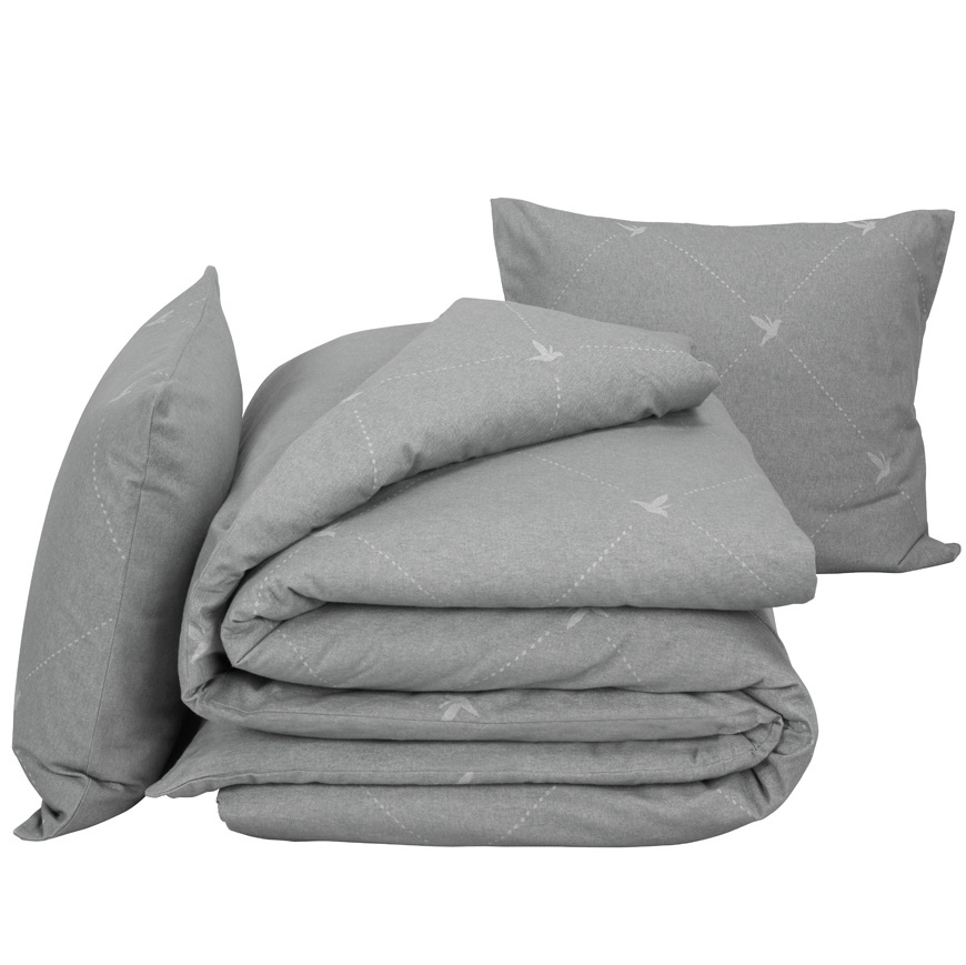 De Witte Lietaer Duvet cover Piper 100% cotton Flannel Natural gray 260x240 + 60x70 (2pcs)