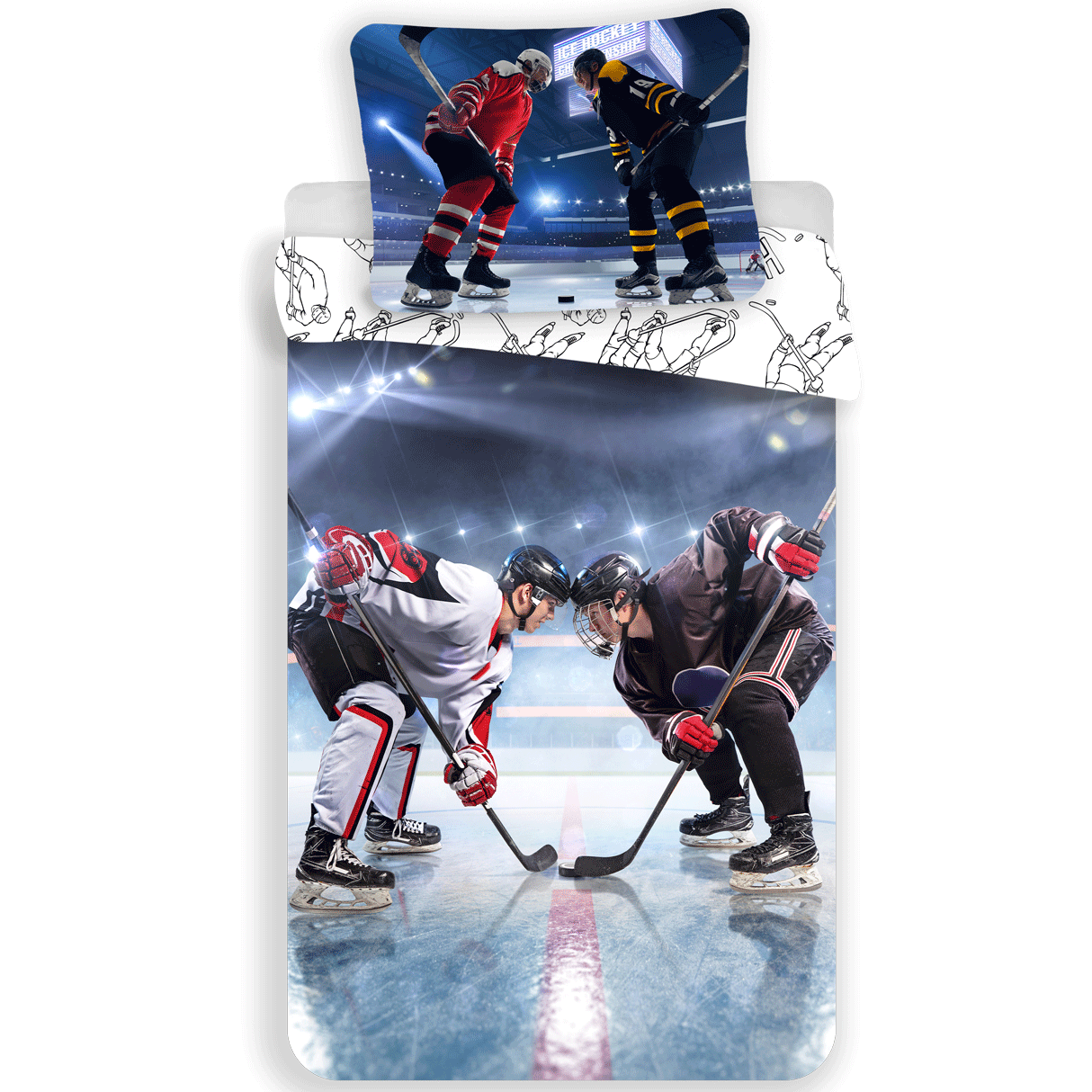 Sport Duvet cover Ice Hockey - Single - 140 x 200 cm - Multi