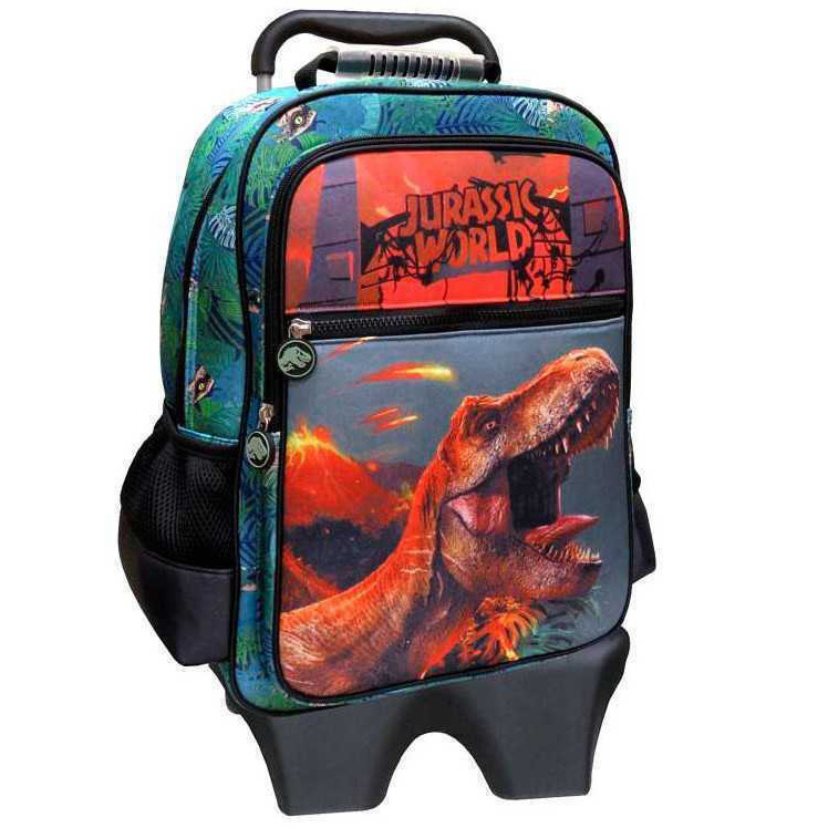 Jurassic World Backpack Trolley T-Rex - 52 x 34 x 26 cm - Green