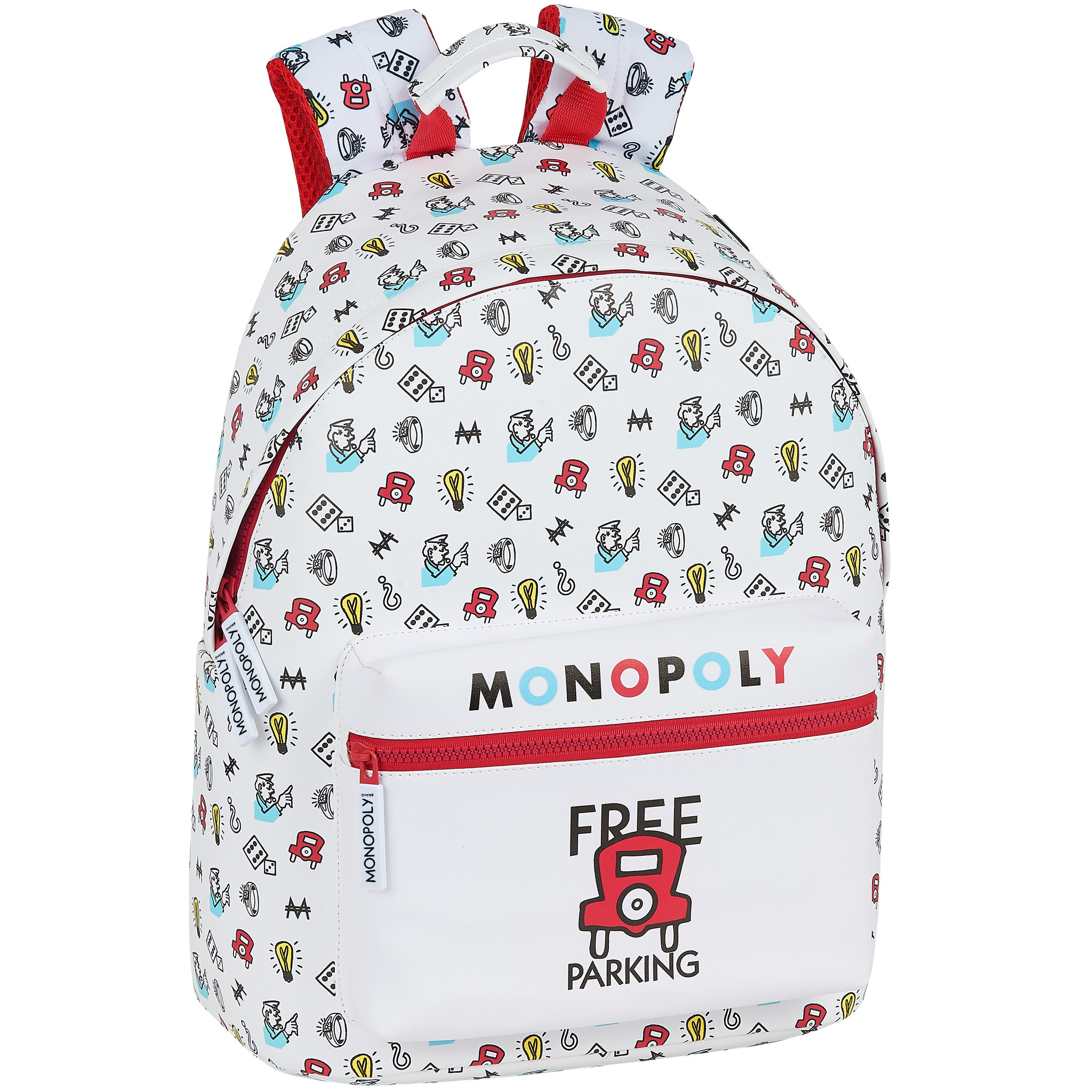 Monopoly Backpack Free Parking - 41 x 31 x 16 cm - White