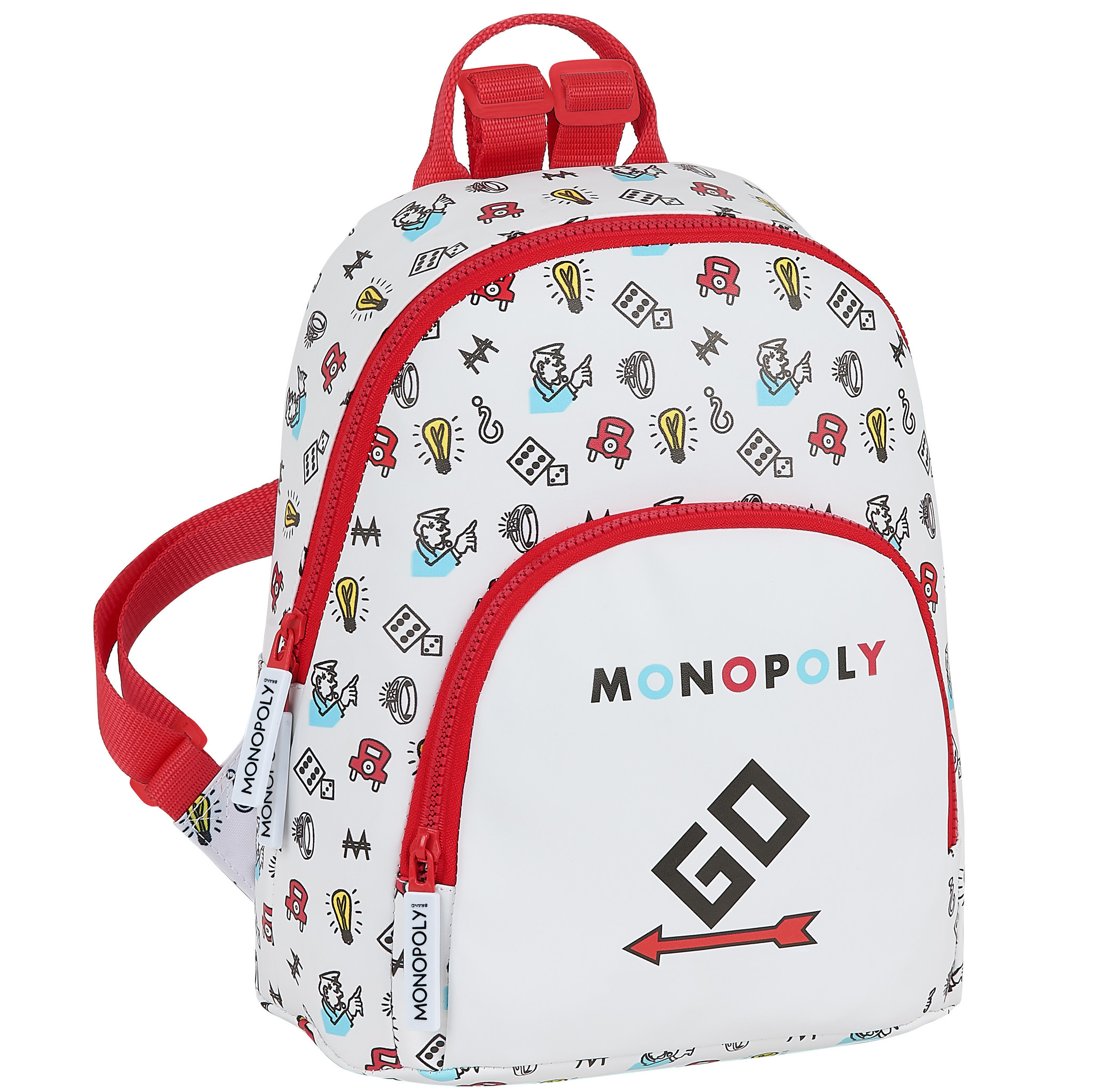 Monopoly Backpack Go - 30 x 25 x 13 cm - White