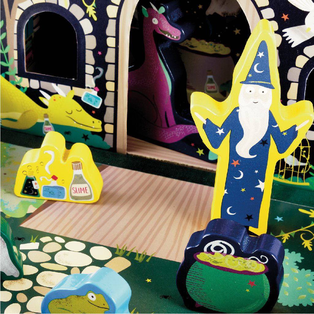 Floss & Rock Magician play box - 18 x 21 x 7.5 cm - 10 pcs. - Wood