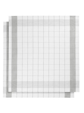 De Witte Lietaer Theedoek Glazendoek Mixte Grey 2 stuks 68 x 68 cm