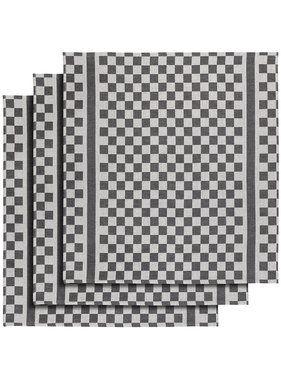 De Witte Lietaer Theedoek Groom-A Black 3 stuks 65 x 70 cm