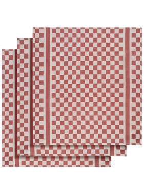 De Witte Lietaer Theedoek Groom-A Red 3 stuks 65 x 70 cm