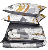 De Witte Lietaer Duvet cover Cotton Satin Anastasia - Lits Jumeaux - 240 x 220 cm - Gray