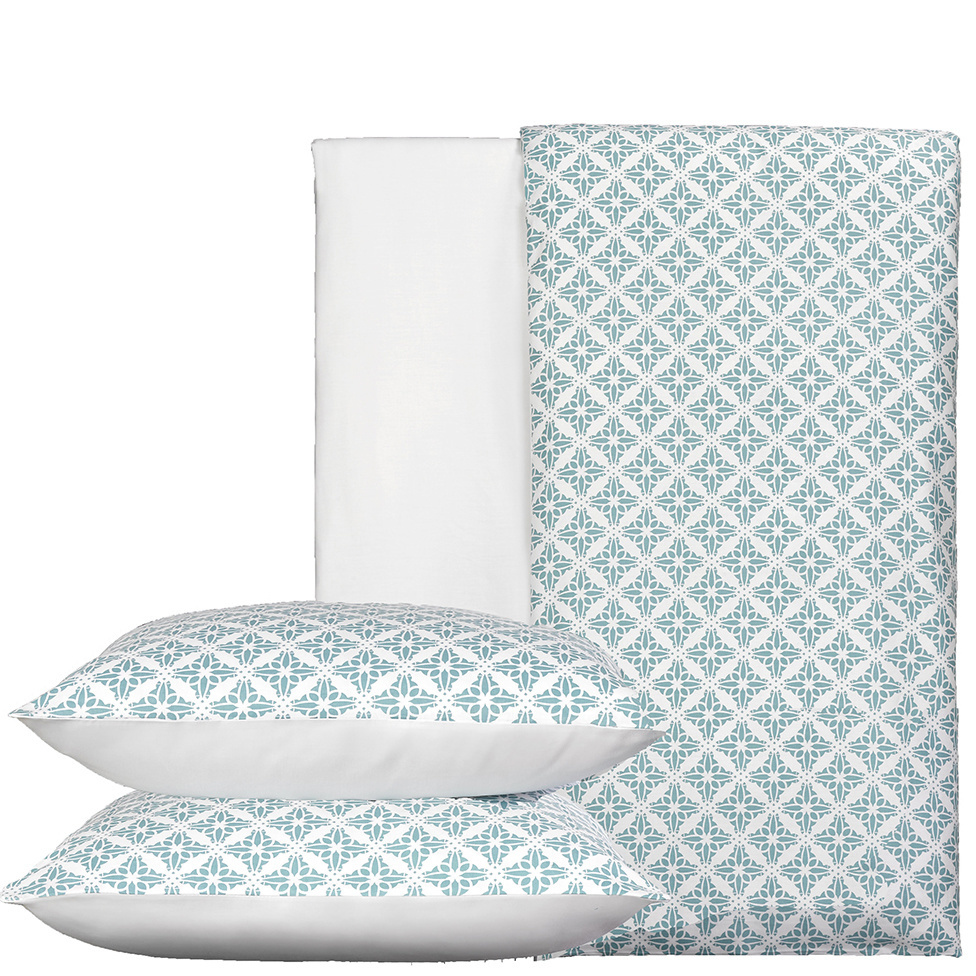 De Witte Lietaer Duvet cover Cotton Satin Azulejos - Hotel size - 260 x 240 cm - Blue