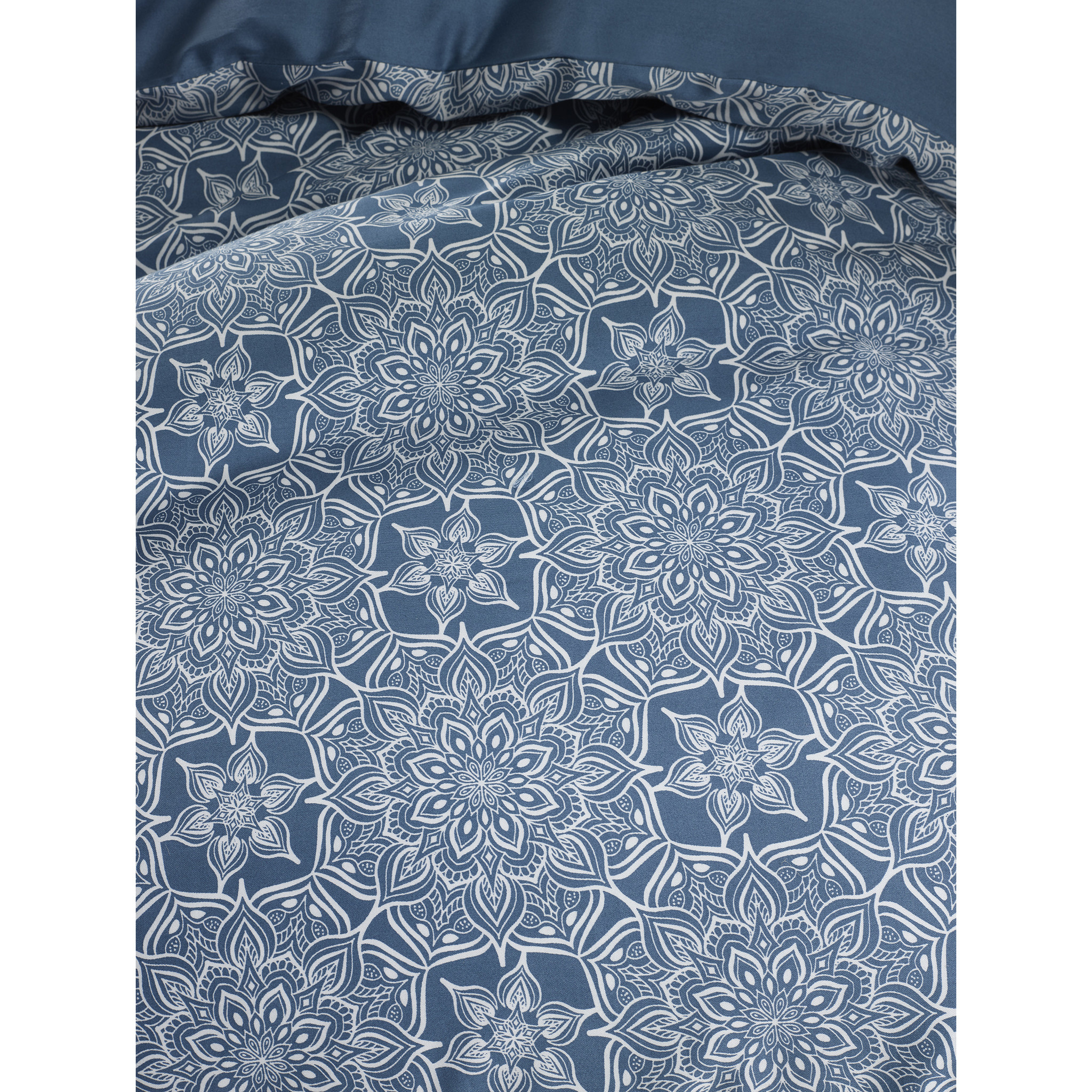 De Witte Lietaer Duvet cover Cotton Satin Henna - Single - 140 x 200/220 cm - Blue