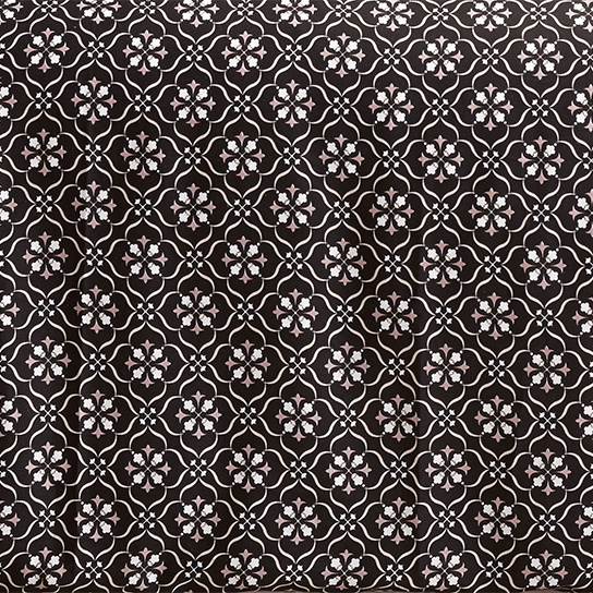 De Witte Lietaer Duvet cover Cotton Satin Primrose - Lits Jumeaux - 240 x 220 cm - Black