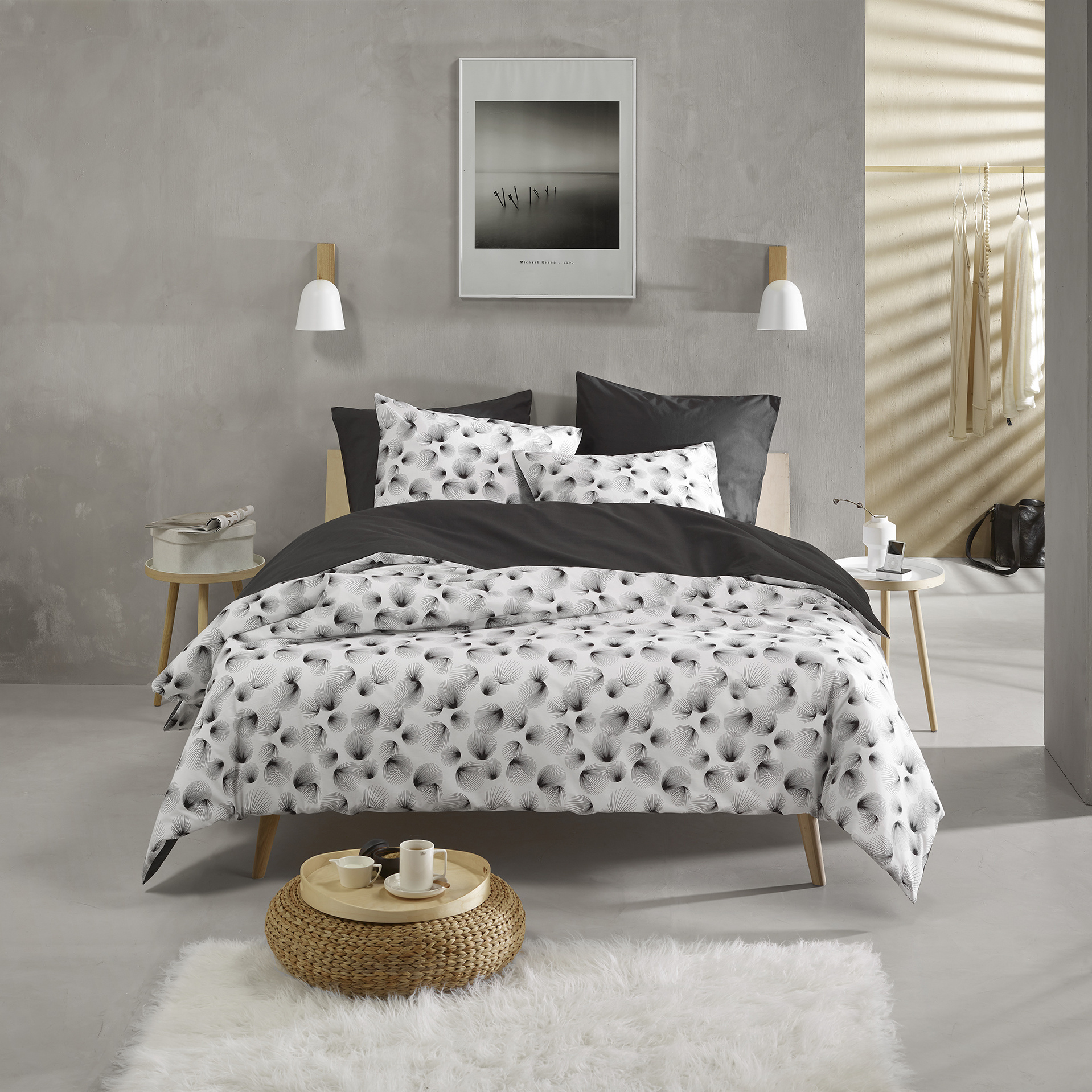 De Witte Lietaer Duvet cover Cotton Aileen - Single - 140 x 200/220 cm - Black