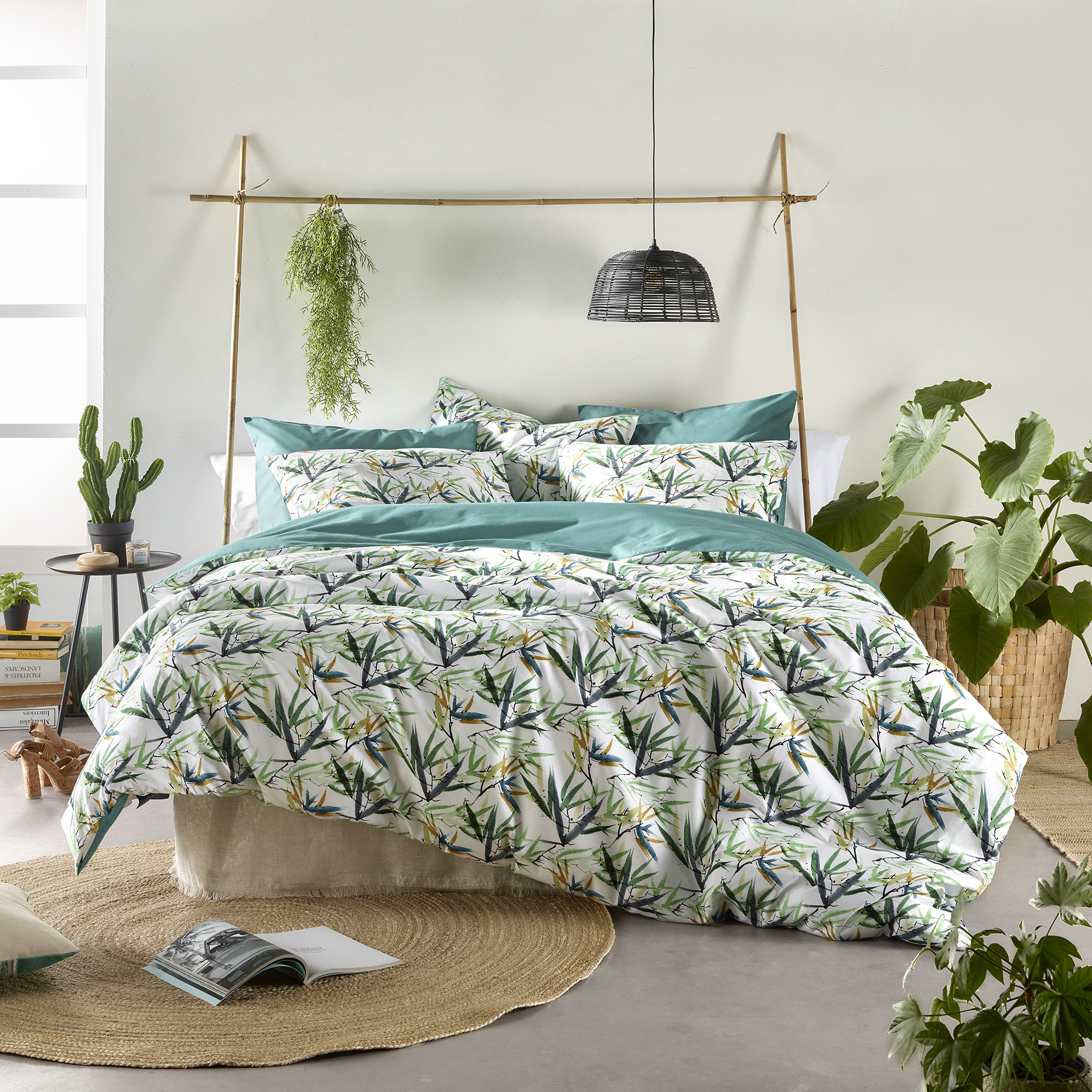 De Witte Lietaer Duvet cover Cotton Salix - Single - 140 x 200/220 cm - Green