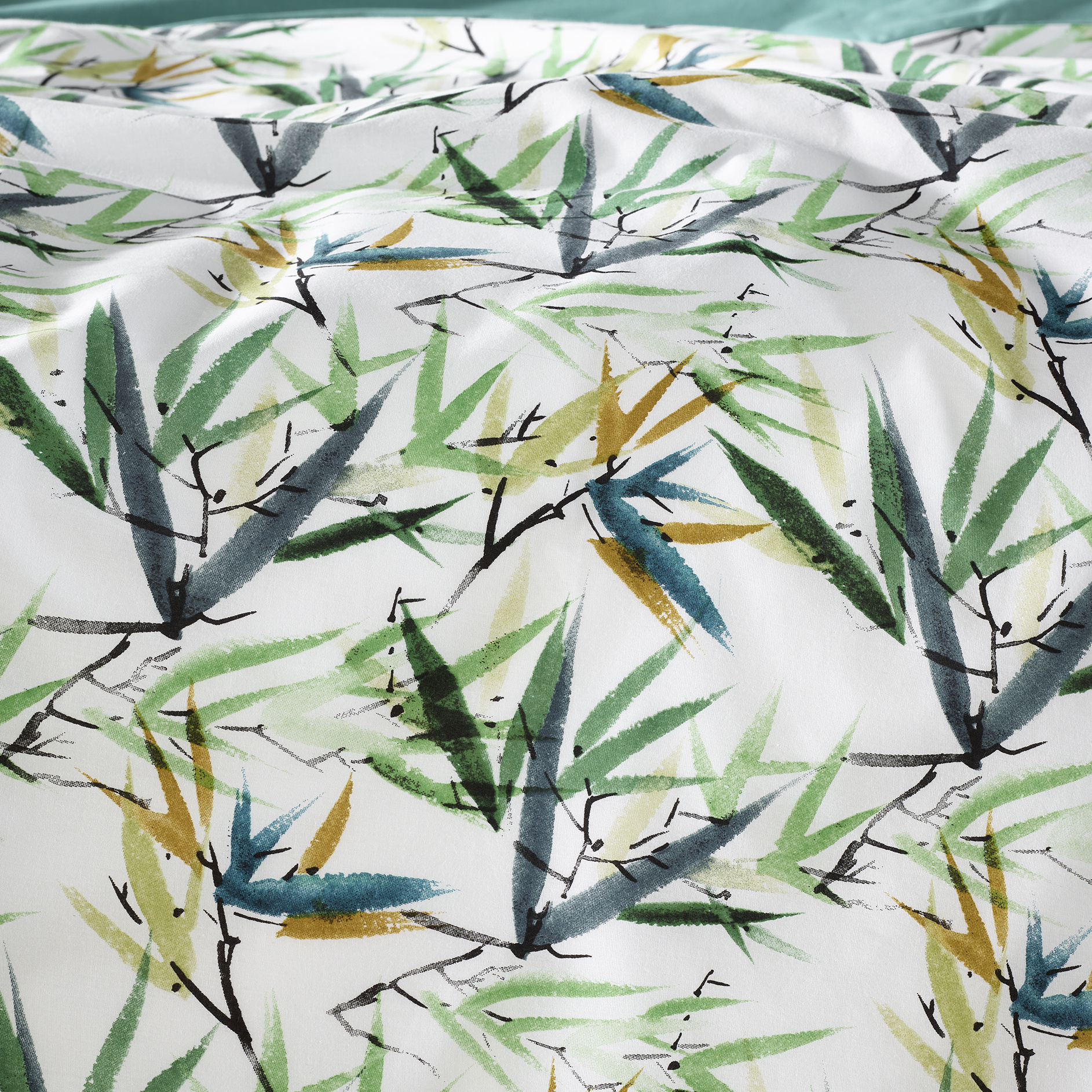 De Witte Lietaer Duvet cover Cotton Salix - Lits Jumeaux - 240 x 220 cm - Green