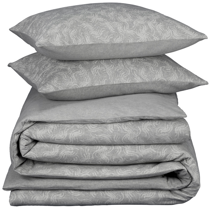 De Witte Lietaer Duvet cover Cotton Flannel Alvaro - Lits Jumeaux - 240 x 220 cm - Gray