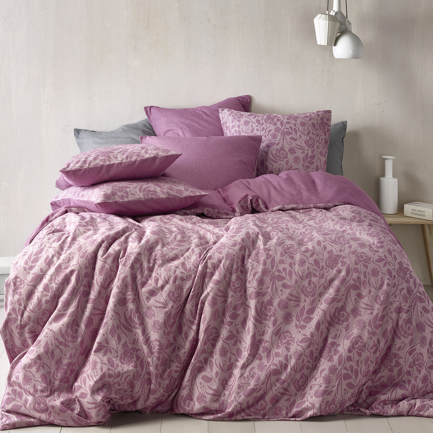 De Witte Lietaer Duvet cover Lea Lila - Lits Jumeaux - 240 x 220 cm - Flannel